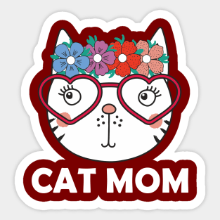 Cat Mom Sticker